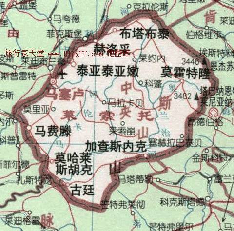 莱索托地图,莱索托地图高清中文版