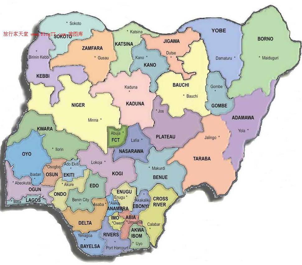 尼日利亚政区地图