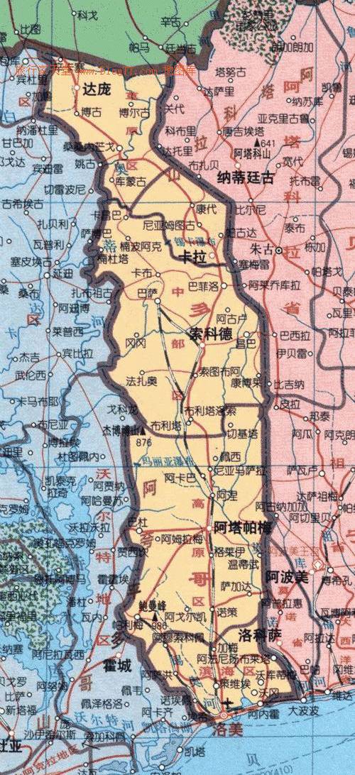 多哥地图,多哥地图高清中文版