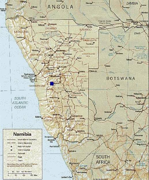 纳米比亚地图,纳米比亚地图高清中文版