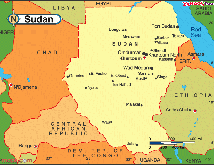 苏丹地图,苏丹地图高清中文版