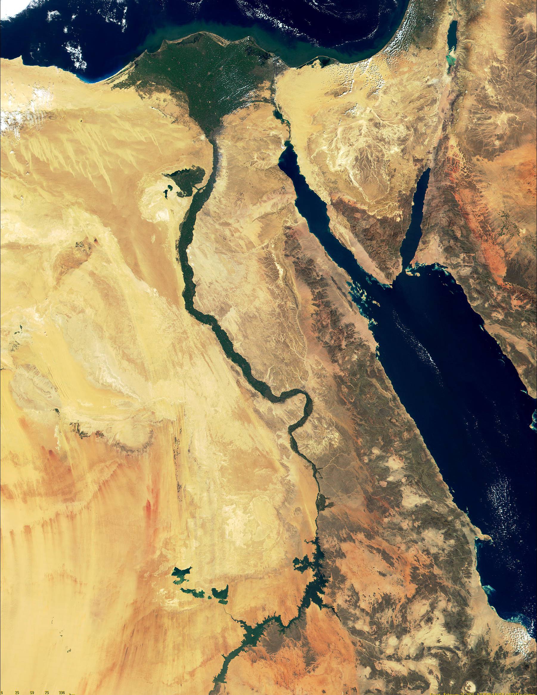 埃及卫星云图