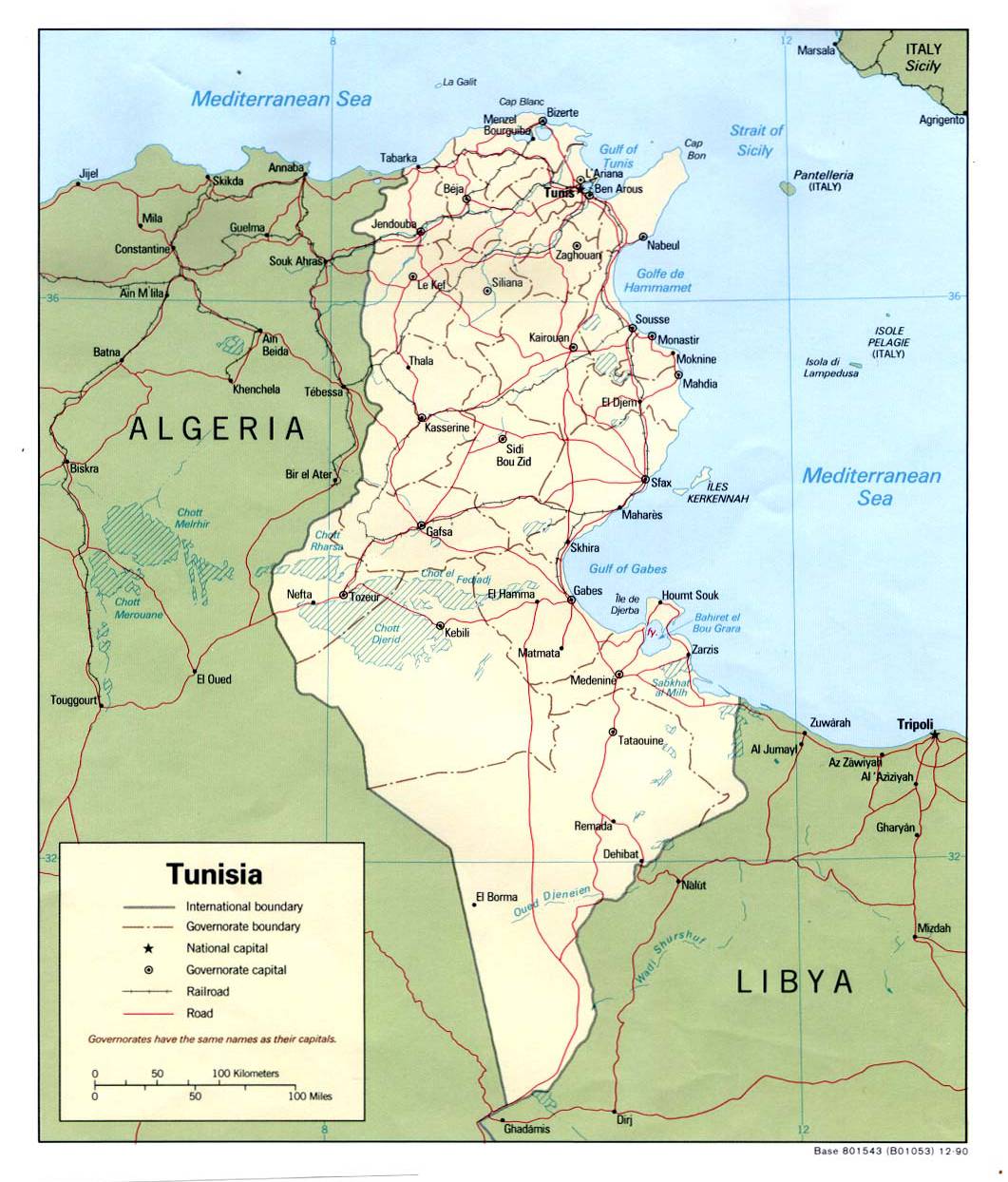 突尼斯地图