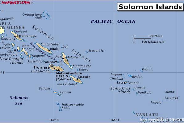 所罗门群岛世界地图,所罗门群岛地图高清中文版