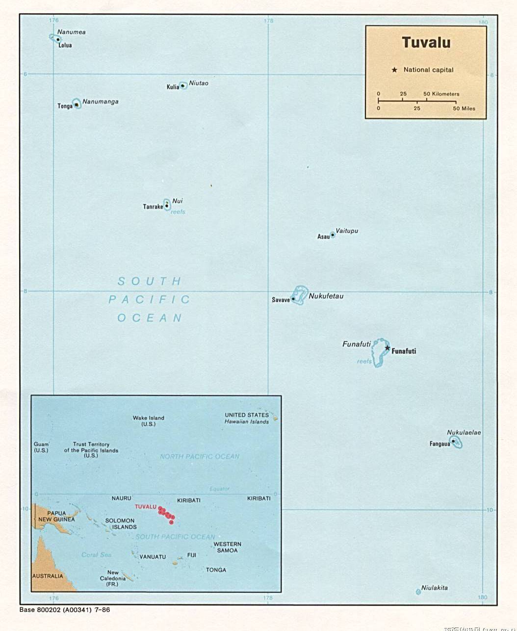 图瓦卢地图