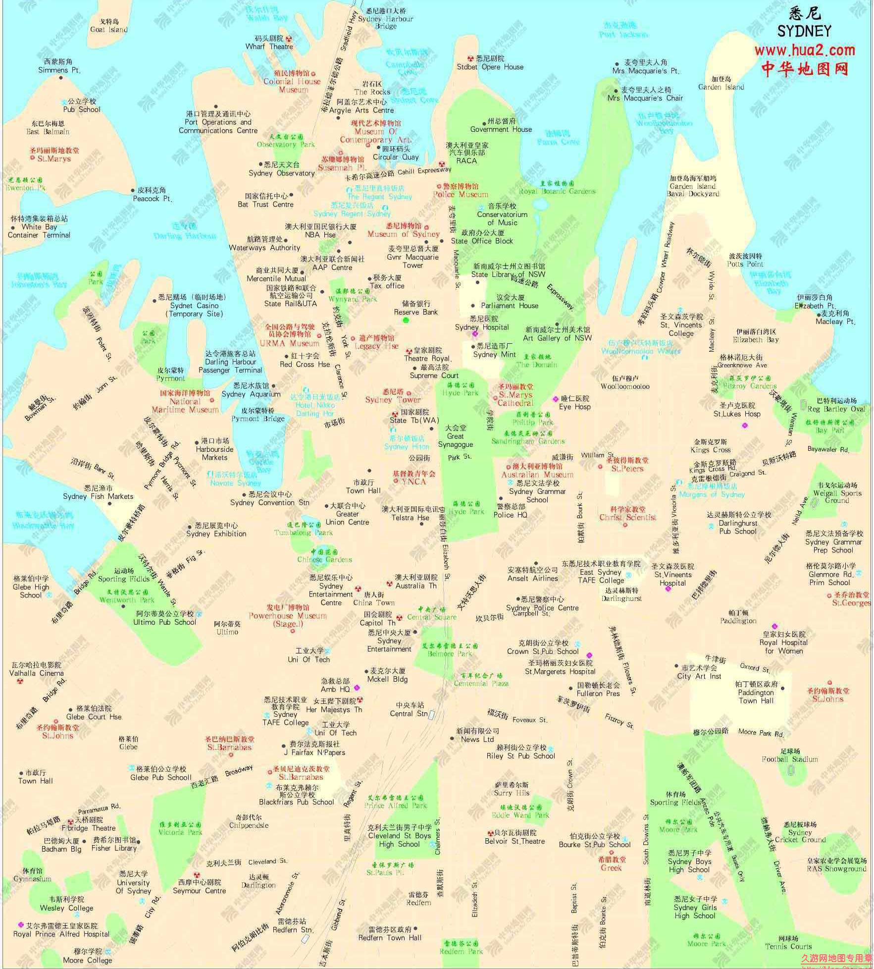 悉尼地图