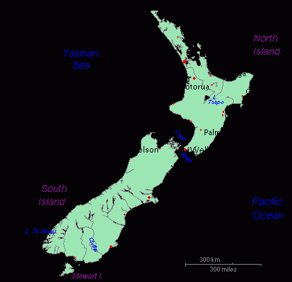新西兰地图