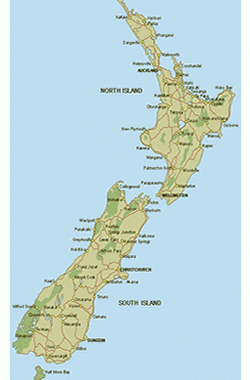 新西兰地图,新西兰地图高清中文版