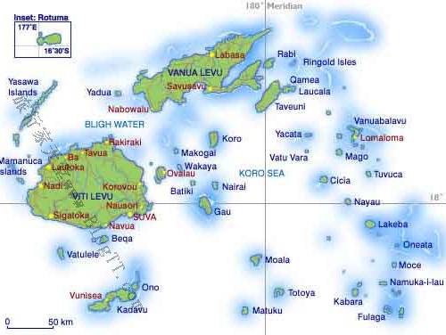 斐济地图,斐济地图高清中文版