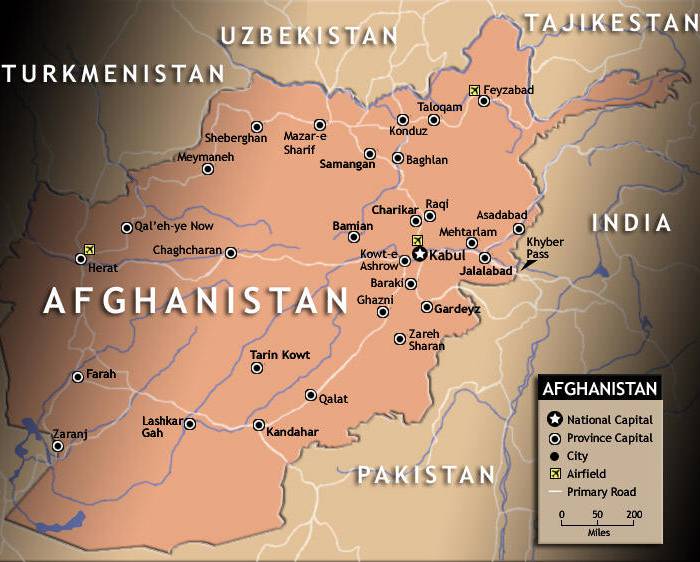 阿富汗地图,阿富汗地图高清中文版