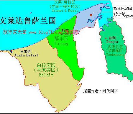 文莱达鲁萨兰国行政区划地图