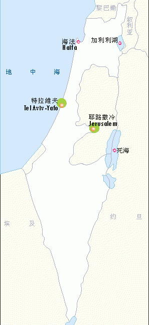 以色列行政区划图,以色列地图高清中文版