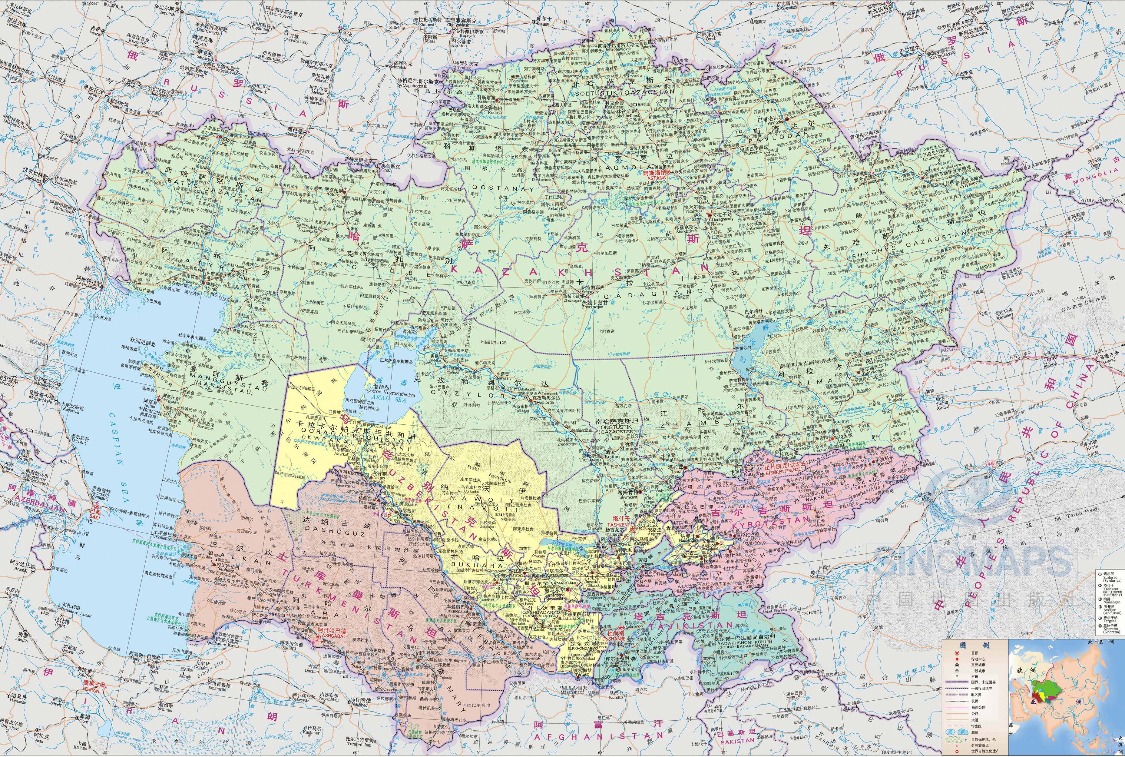 吉尔吉斯斯坦地图