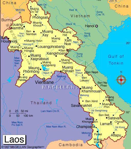 老挝地图,老挝地图高清中文版