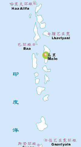 马尔代夫简图地形图,马尔代夫地图高清中文版