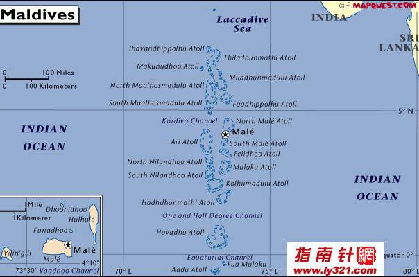 马尔代夫英文地图,马尔代夫地图高清中文版