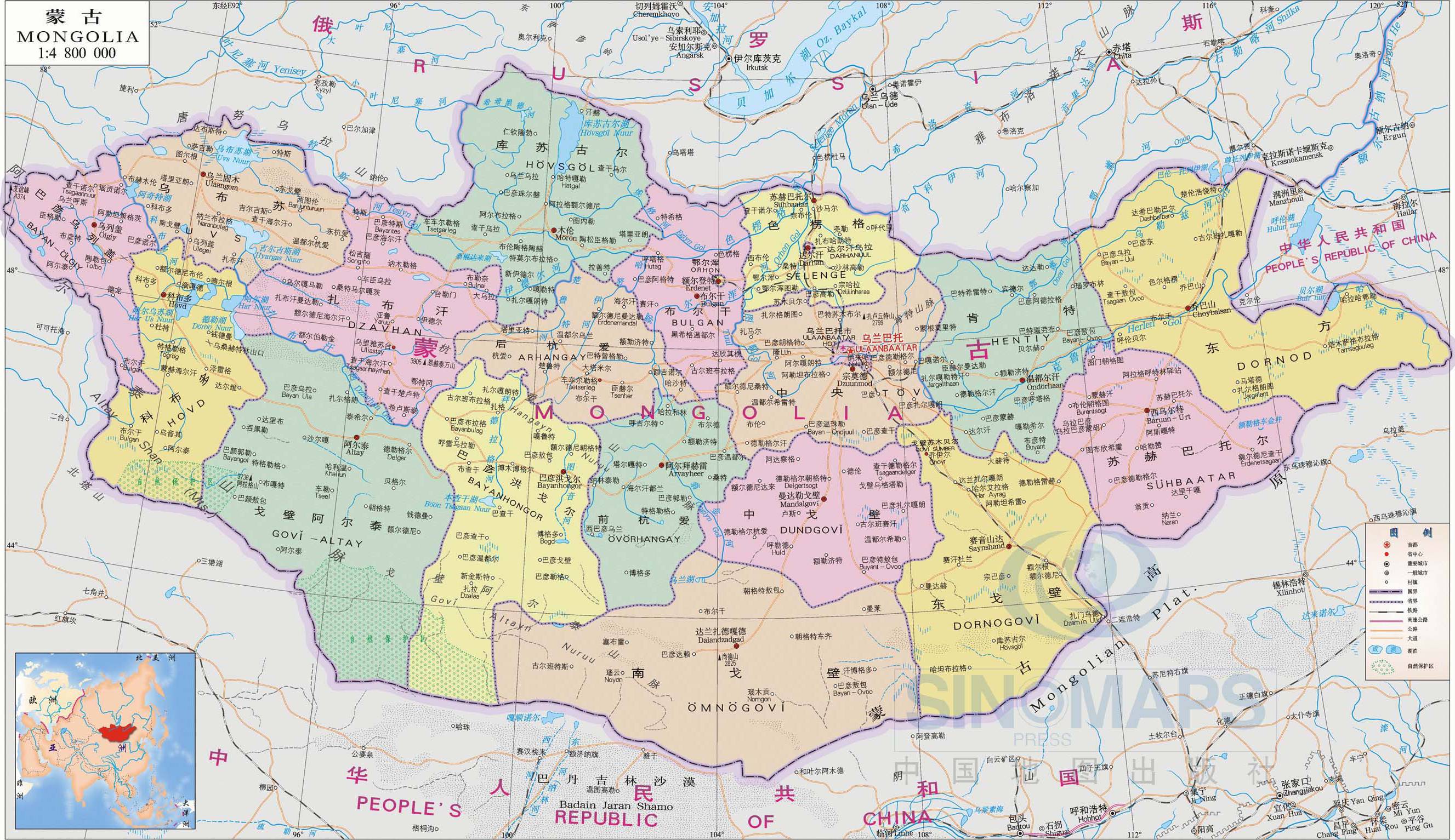 蒙古地图
