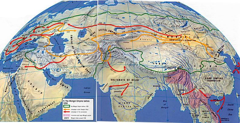 蒙古帝国地图,蒙古地图高清中文版