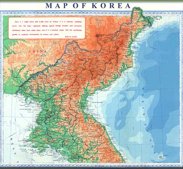 朝鲜的地图