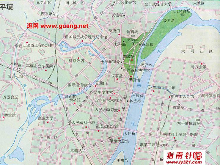 平壤行政区划地图,朝鲜地图高清中文版