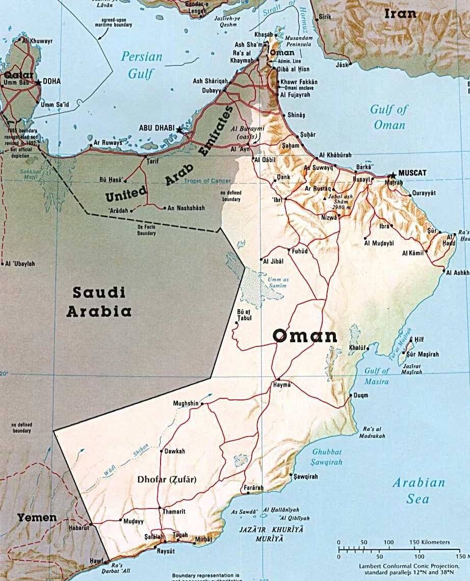 阿曼苏丹国地图
