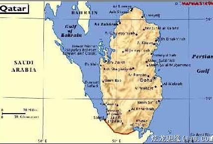 卡塔尔交通地图,卡塔尔地图高清中文版