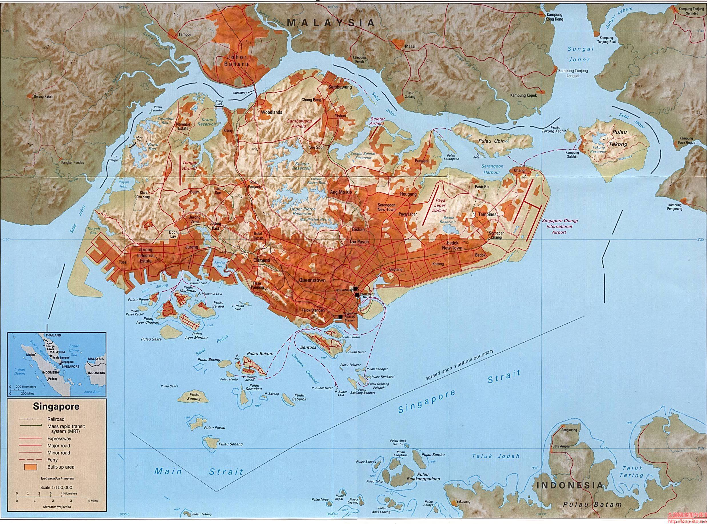 新加坡地形图