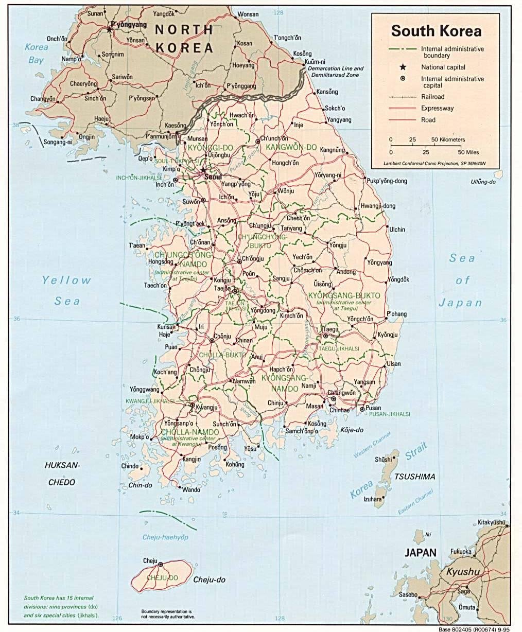 韩国地形图