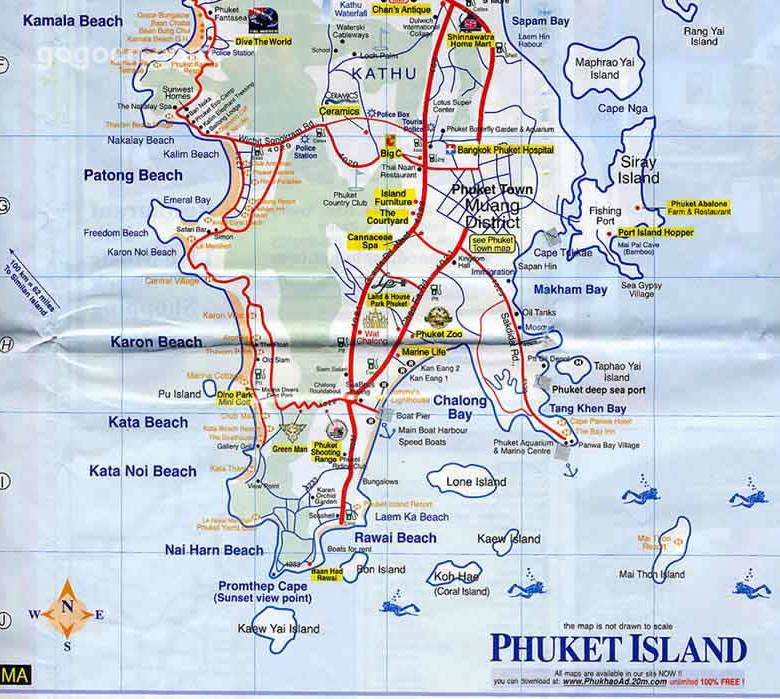 泰国普吉岛地图
