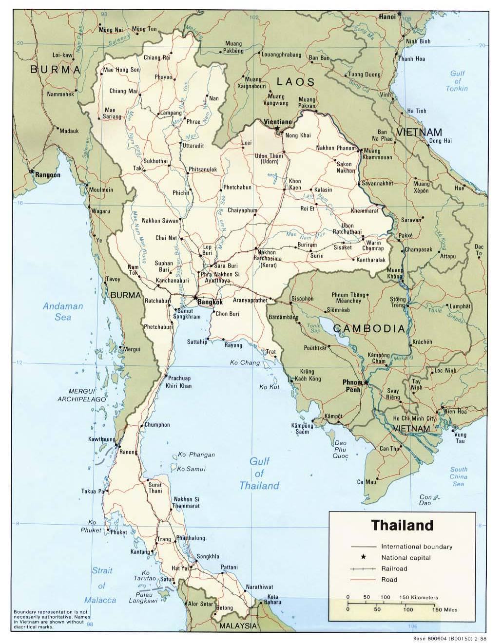 泰国地形图