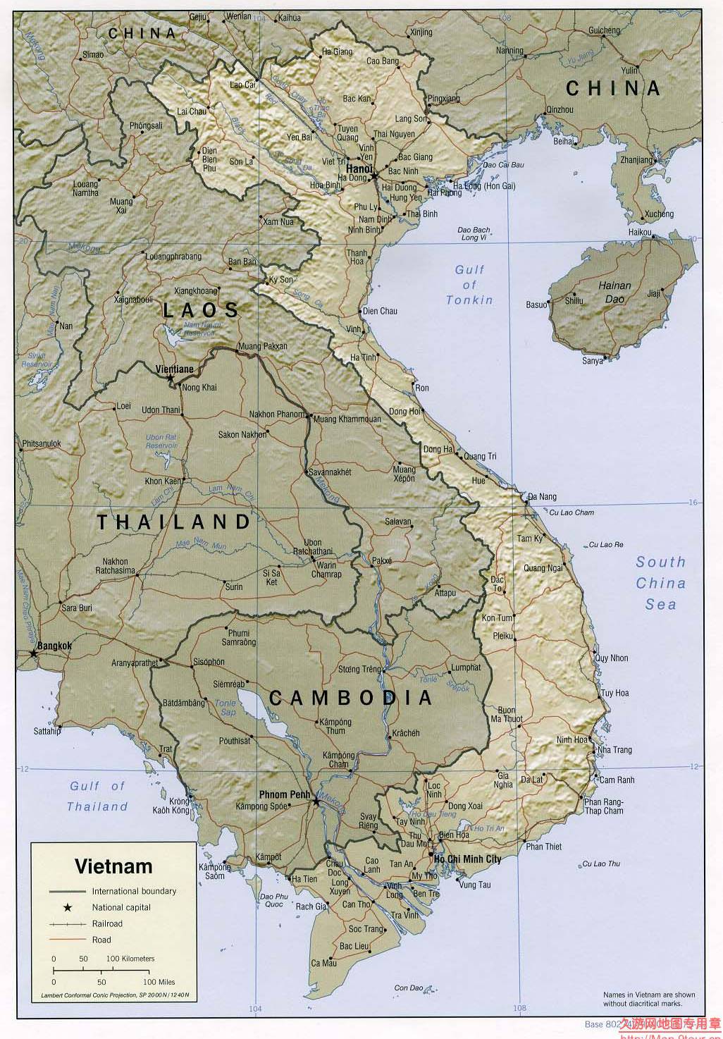 越南地形图