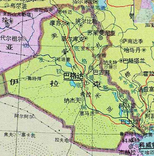 伊拉克地图,伊拉克地图高清中文版