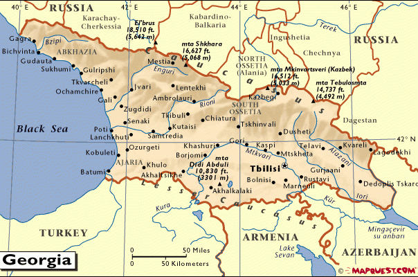 格鲁吉亚英文地图,格鲁吉亚地图高清中文版