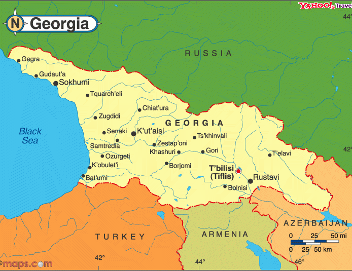 格鲁吉亚地图,格鲁吉亚地图高清中文版